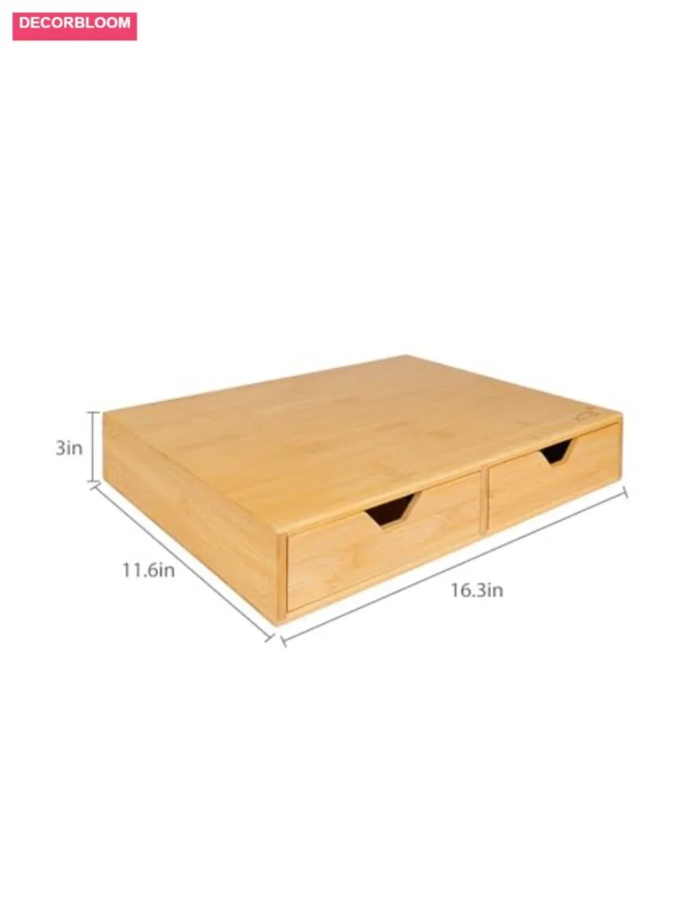 2-Drawer Bamboo Coffee Pod Storage Drawer, Removable Divider